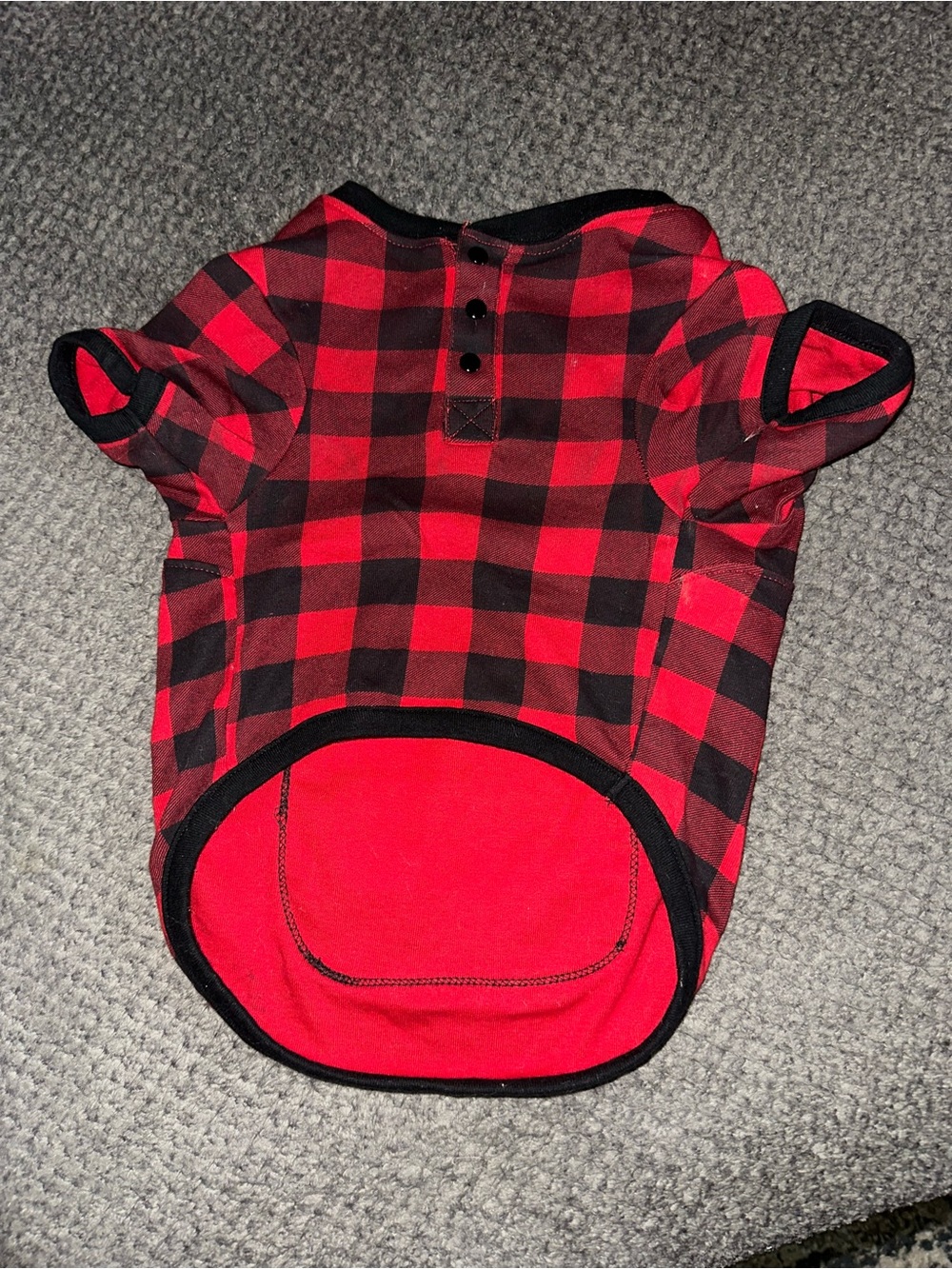 Little Blue House Red And Black Plaid Dog Shirt Size Medium - Picture 2 of 3